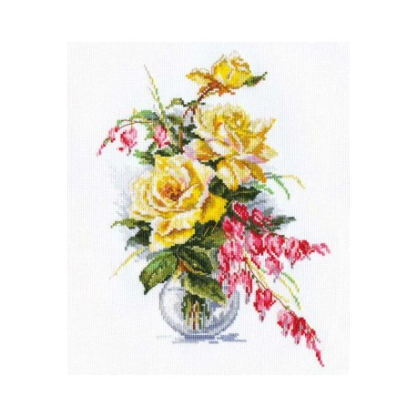 Набор для вышивки крестом Алиса 2-20 Желтые розы фото