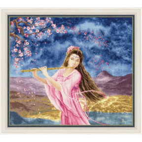 Набор для вышивки Золотое Руно Девушка с флейтой МГ-023