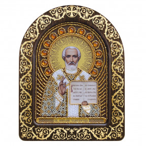 Святой Николай Чудотворец Набор для вышивки икон в рамке-киоте Нова Слобода СН5033