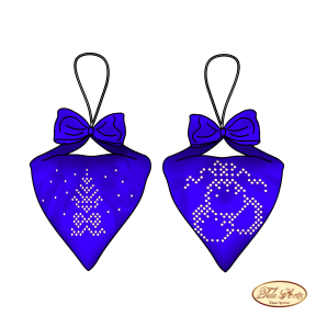 Пендибуль новогодний синий Схема для вышивки бисером Tela Artis В-016ТА