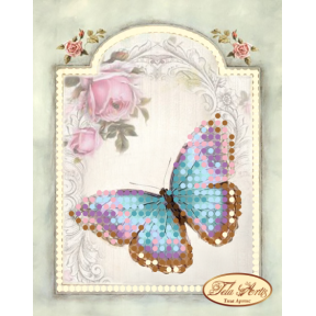 Винтажная бабочка Схема для вышивки бисером Tela Artis М-005ТА