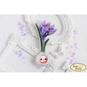 Малыш Крокус (фиолетовый) Набор для вышивки украшения бисером Tela Artis Б-030ТА