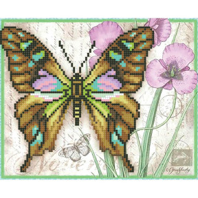 Бабочка Малахит Схема для вышивки бисером Повитруля Т4 38