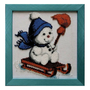 Снеговик на санках Схема для вышивания бисером ВДВ Т-0057