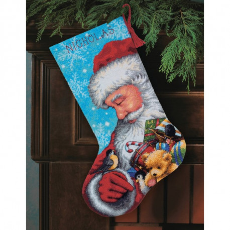 Набор для вышивки Dimensions 71-09145 Santa and Toys Stocking