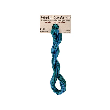 Муліне ручного фарбування Weeks Dye Works 2149 Peacock WDW2149 фото