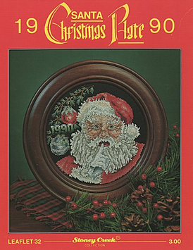 1990 Santa Christmas Plate Схема для вишивання хрестиком Stoney Creek LFT032 LFT032 фото