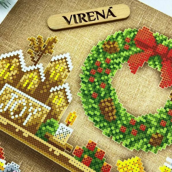 Семплер рождественский Схема для вышивания бисером Virena А3Н_583 А3Н_583 фото