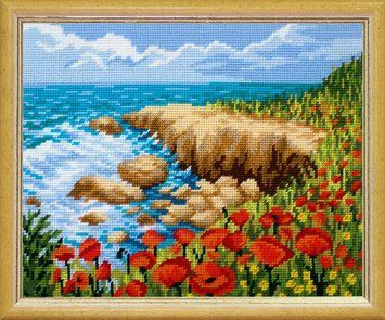 Морской берег Набор для вышивания по канве с рисунком Quick Tapestry TL-36 TL-36 фото