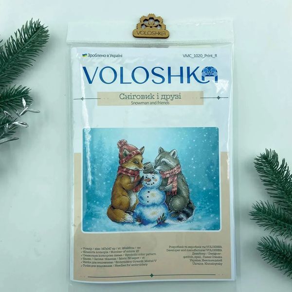 Снеговик и друзья Набор для вышивания крестом VOLOSHKA VMC_1020 VMC_1020 фото