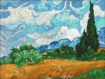 АМС-160. Ван Гог. Кипарис. Алмазна мозаїка 30х40см АМС-160КО фото
