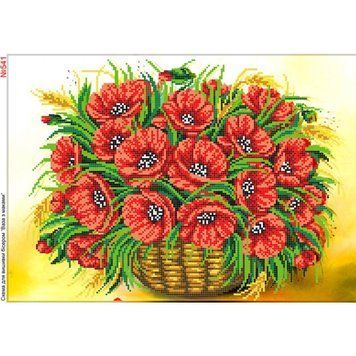 Букет маків Схема для вишивки бісером Biser-Art 541ба 541ба фото