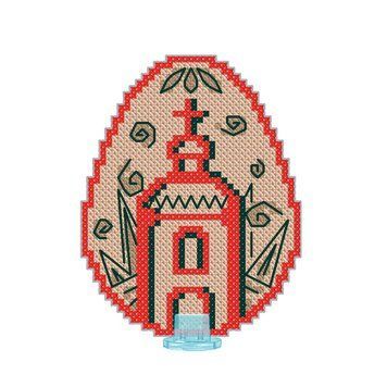 Пасхальне яйце Набір для вишивання хрестиком на пластиковій канві VOLOSHKA VPF_008 VPF_008 фото