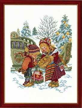 Дети едят пирожные Набор для вышивания крестом Eva Rosenstand 14-211 14-211 фото