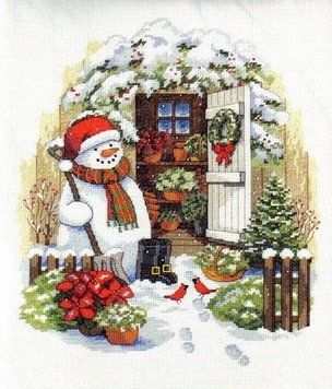 Набір для вишивання Dimensions 08817 Garden Shed Snowman 08817 фото