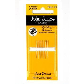 Gold Plated Quilting №10 (6шт) Набор квилтинговых игл покрытых золотом John James JG12010 JG12010 фото