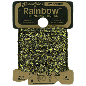 Rainbow Blending Thread 907 Black Gold Металеве муліне Glissen Gloss RBT907 RBT907 фото