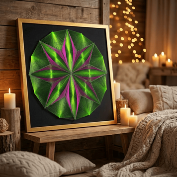 Набір String Art Shining flower розмір 50х50 см EХ-060 фото