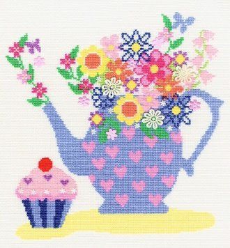 Набір для вишивання хрестиком Bothy Threads XB6 Teapot Bouquet Чайничок-букет XB6 фото