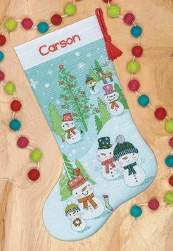Snowman Family Набор для вышивания крестом Dimensions 70-08996 70-08996 фото