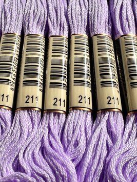 Муліне для вишивання AIRO №211 колір Lavender, Light/Світлий лавандовий 8м AIRO211 фото