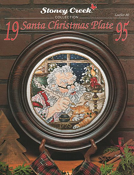 1995 Santa Christmas Plate Схема для вишивання хрестом Stoney Creek LFT080 LFT080 фото