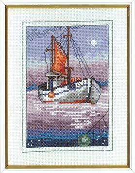 Набір для вишивання Permin 92-7196R Fishing vessel 92-7196R фото