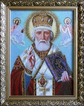 Святой Николай Канва с нанесенным рисунком для вышивания бисером БС Солес СМ-СХ СМ-СХ фото