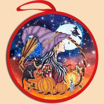 Іграшка Halloween. Чаклунка. Схема на тканині для вишивання бісером Марічка ІКБ-035 ІКБ-035 фото