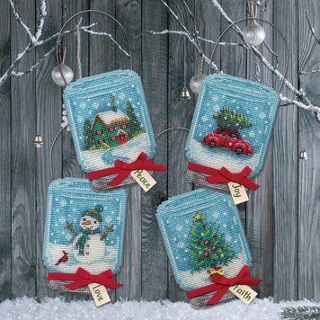 Vintage Jar Ornaments Набір для вишивання хрестиком Dimensions 70-08997 70-08997 фото
