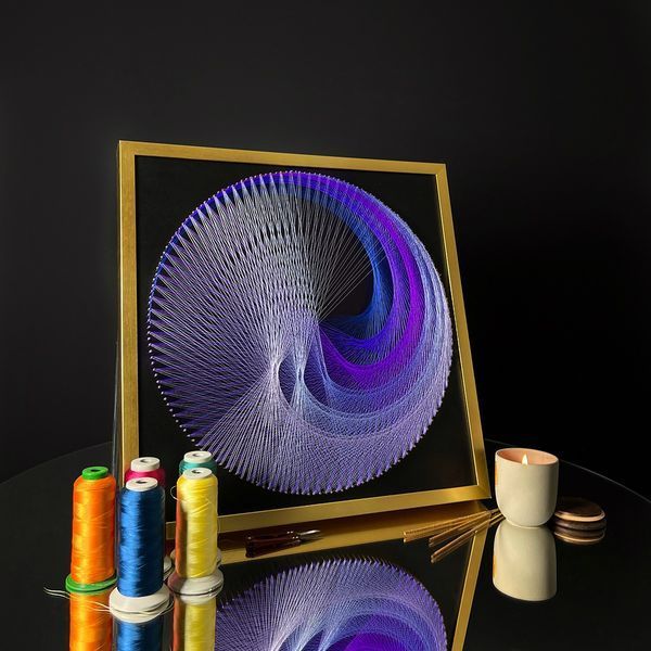 Набір String Art Colored spiral розмір 50х50 см EX-046 фото