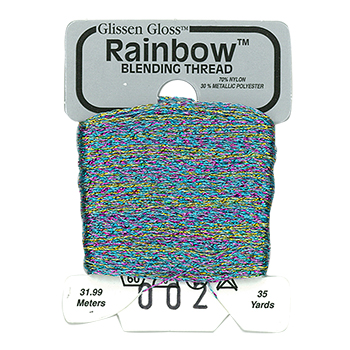 Rainbow Blending Thread 002 White Flame Металізоване муліне Glissen Gloss RBT002 RBT002 фото