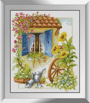 Набор для рисования камнями алмазная живопись Dream Art В саду (квадратные, полная) 31264D 31264D фото