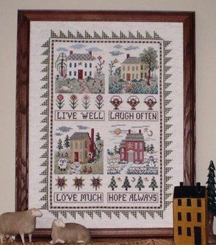 Схема для вышивки крестиком Live Well Love Often Linda Myers LF-107 фото