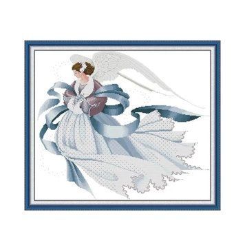 Ангел-3 Набор для вышивания крестом с печатной схемой на ткани Joy Sunday RA499 RA499JS фото