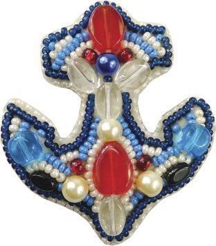 Набор для изготовления броши Crystal Art Якорь БП-206 БП-206чм фото