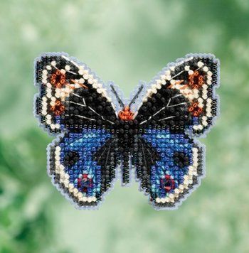 Blue Pansy Butterfly / Синій метелик Mill Hill Набір для вишивання хрестиком MH181711 MH181711 фото