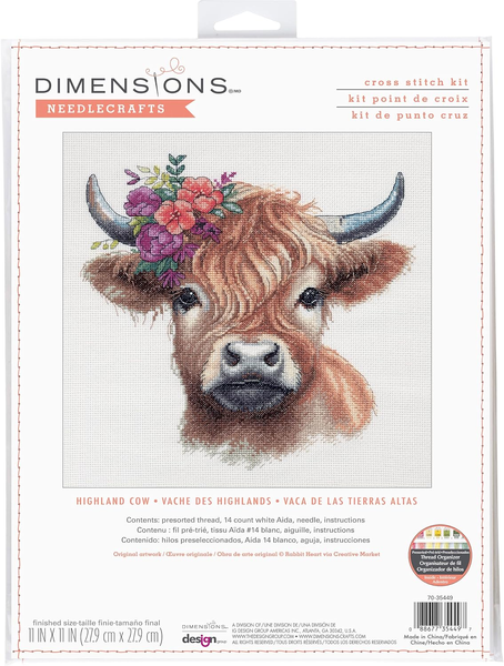 Highland Cow Високогірна корова Набір для вишивання хрестиком DIMENSIONS 70-35449 70-35449 фото