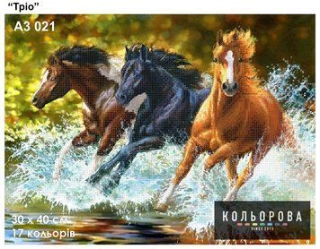 Трио Схема для вышивания бисером ТМ КОЛЬОРОВА А3 021 А3 021 фото
