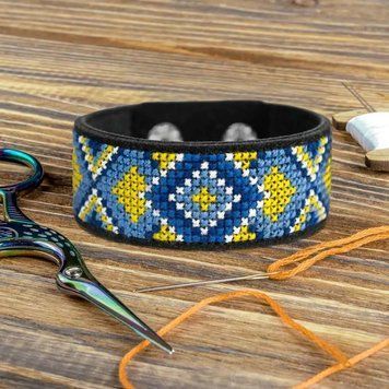 Браслет Набір для вишивання нитками на штучній шкірі Wonderland Сrafts FLHL-054 FLHL-054 фото