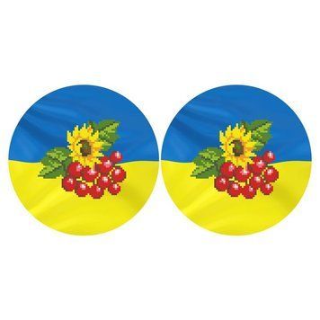 Непошиті новорічні іграшки для вишивки бісером і нитками на атласі. З Україною в серці ТР676ан3718 ТР676ан3718 фото