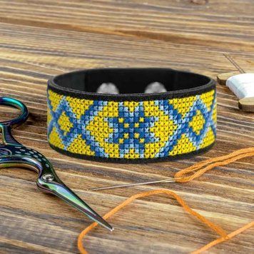 Браслет Набір для вишивання нитками на штучній шкірі Wonderland Сrafts FLHL-055 FLHL-055 фото