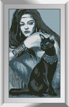 Набор для рисования камнями алмазная живопись Dream Art Голубоглазые (квадратные, полная) 31313D 31313D фото