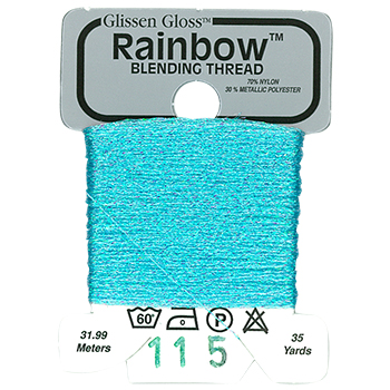 Rainbow Blending Thread 115 Iridescent Pale Blue Металізоване муліне Glissen Gloss RBT115 RBT115 фото