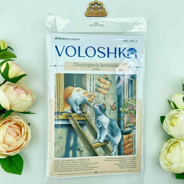 Поцелуй котиков Набор для вышивания крестом (рівномірна канва) VOLOSHKA VMC_1023_Print_R VMC_1023_Print_R фото