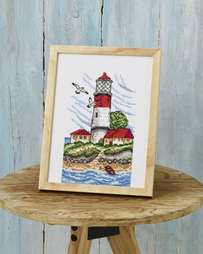 Набор для вышивания Маяк на острове (Lighthouse on the Island) PERMIN 92-6150 фото