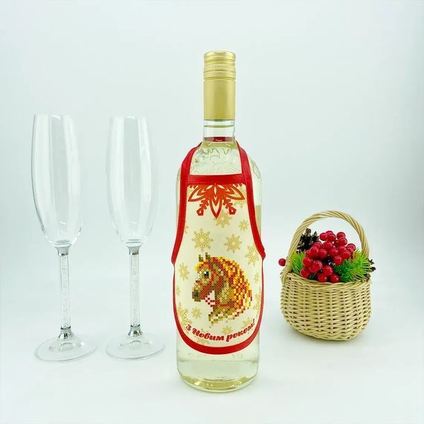 Символ года. Лошадь. Фартук для бутылки Заготовка для вышивания бисером Virena ФПВ_053 ФПВ_053 фото