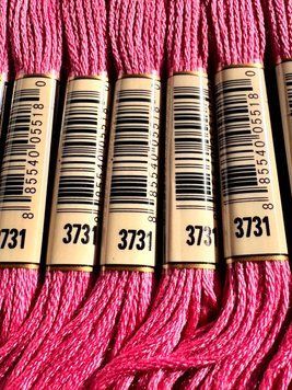 Муліне для вишивання AIRO №3731 колір Dusty Rose, Very Dark/Дуже темний пудрово-рожевий 8м AIRO3731 фото