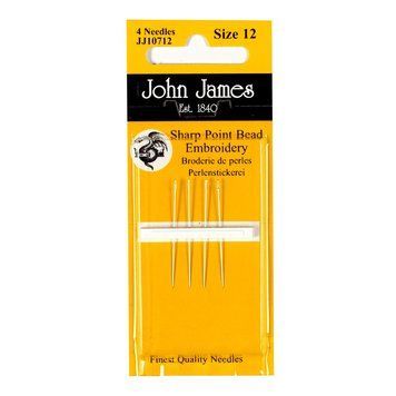 Ball Point Bead Embroidery №10 (6шт) Набор коротких бисерных игл с закругленным кончиком John James JJ10710B JJ10710B фото