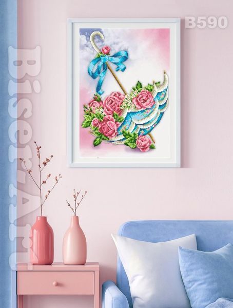 Зонтик с цветами Схема для вышивки бисером Biser-Art B590-ба B590-ба фото